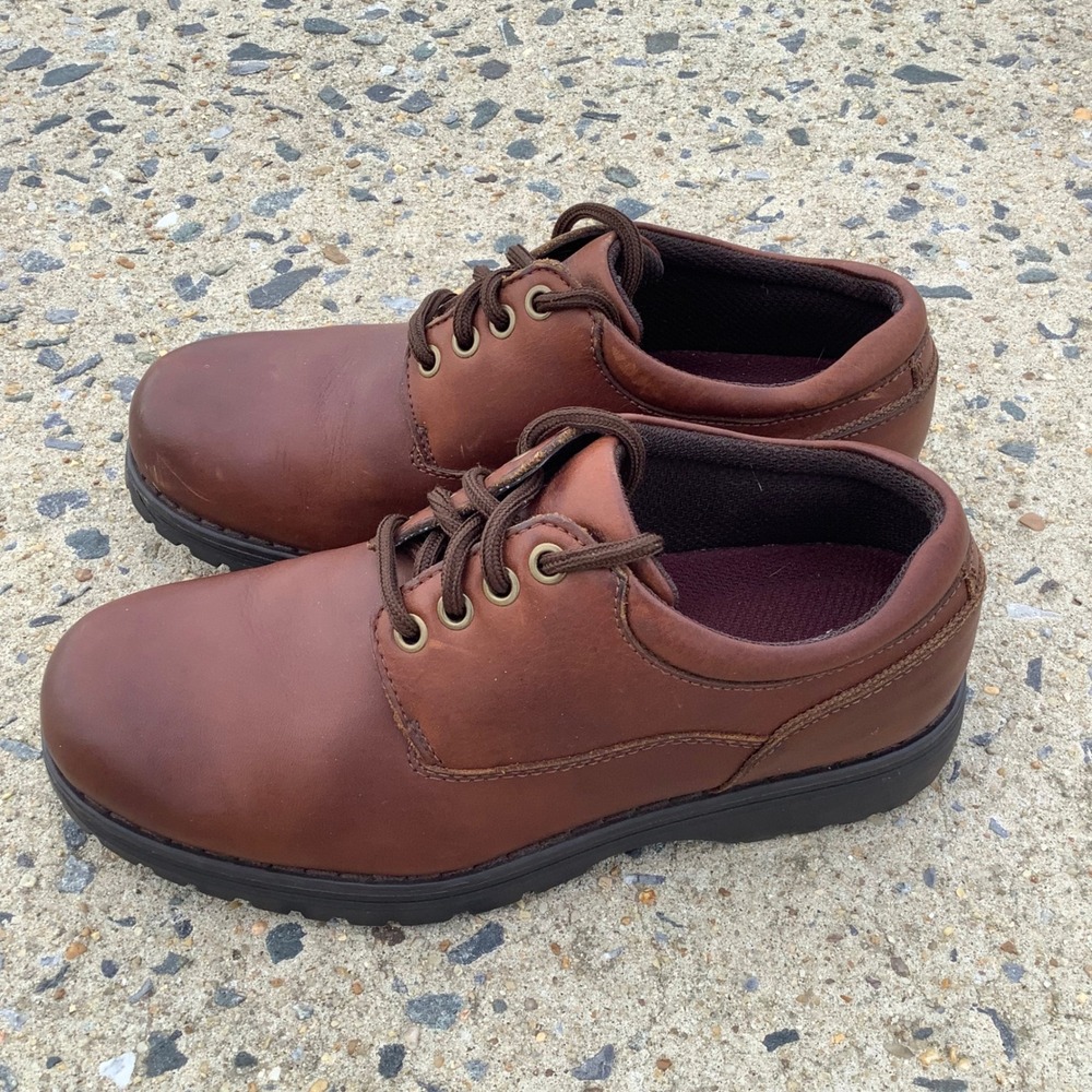 G.H. Bass Kebler Mens Brown Leather Oxford Shoes 8.5 M 3990-200 Lug Sole